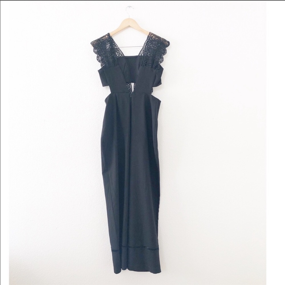 ASOS Black Lace Wide Leg Jumpsuit - Picture 4 of 8